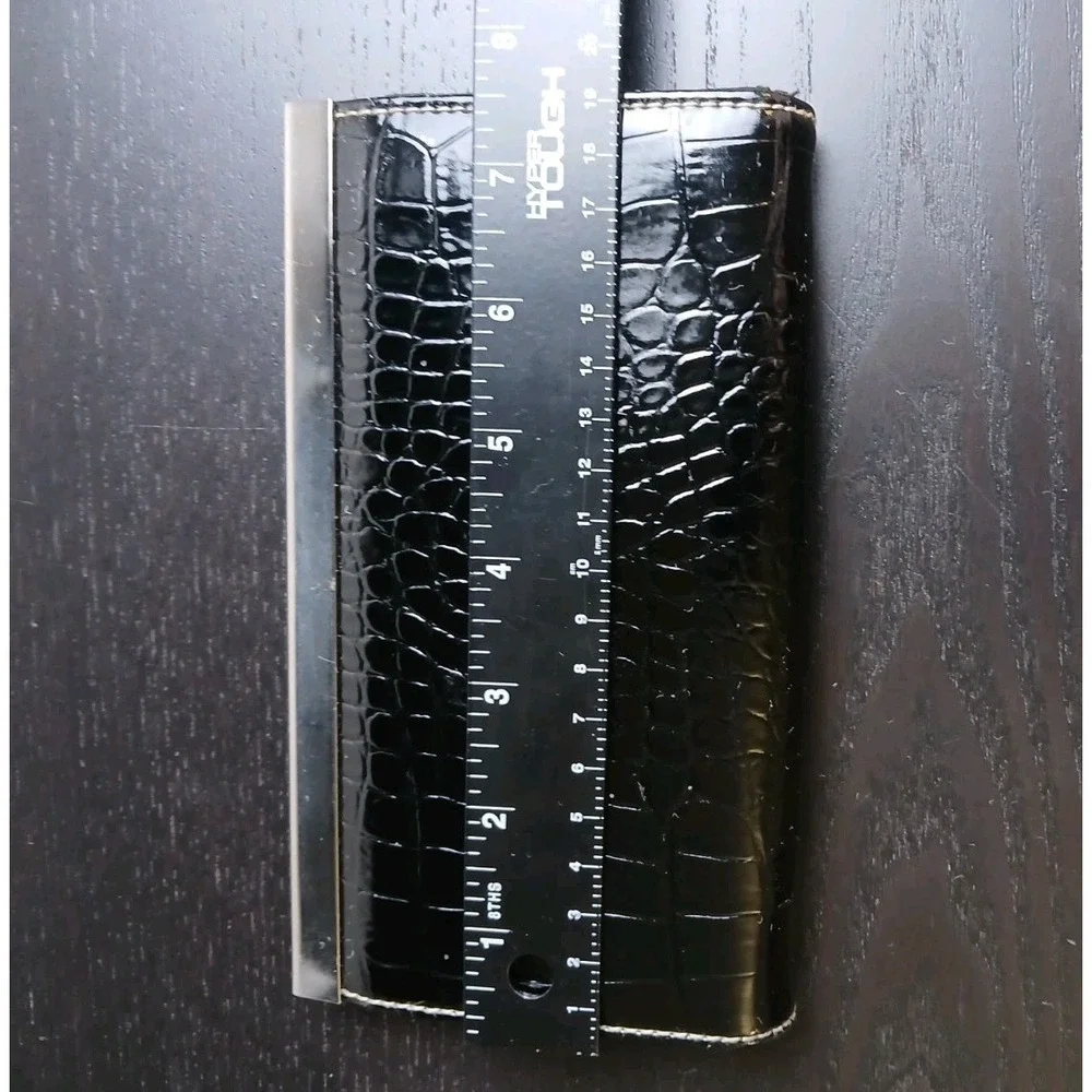 Black Clutch Wallet Credit Card/Cash/coins Women's  7.5X4X1.3‎ #1544